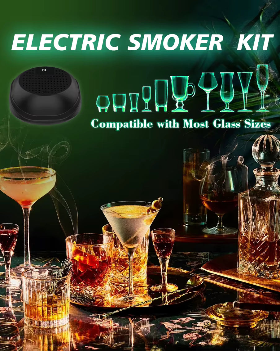 Rechargeable Eco-Friendly Electric Whiskey Smoker Kit (New Release) for Home Wine Cocktail