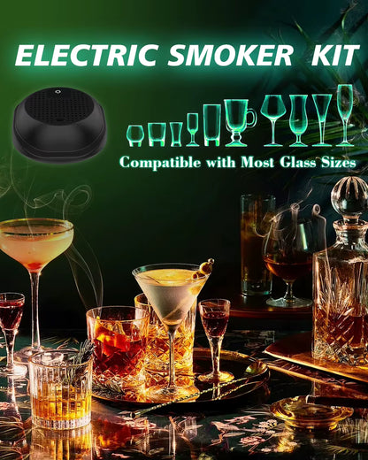 Rechargeable Eco-Friendly Electric Whiskey Smoker Kit (New Release) for Home Wine Cocktail