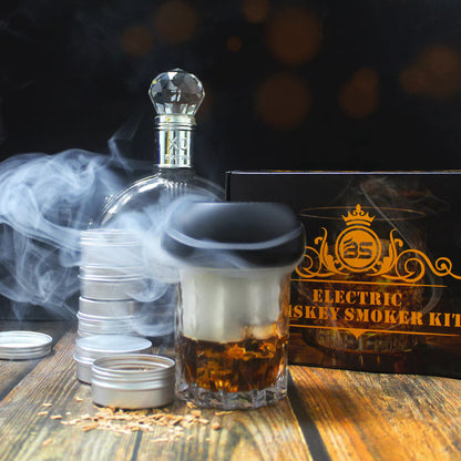 Rechargeable Eco-Friendly Electric Whiskey Smoker Kit (New Release) for Home Wine Cocktail