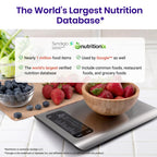 Etekcity Smart Food Kitchen Scale with Nutritional Calculator, Free App with 19 Nutrients Tracking, Calorie, Marco, Digital grams and ounces for weight loss, Premium Stainless Steel, 11lb