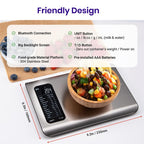Etekcity Smart Food Kitchen Scale with Nutritional Calculator, Free App with 19 Nutrients Tracking, Calorie, Marco, Digital grams and ounces for weight loss, Premium Stainless Steel, 11lb