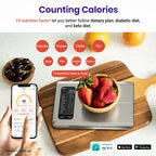 Etekcity Smart Food Kitchen Scale with Nutritional Calculator, Free App with 19 Nutrients Tracking, Calorie, Marco, Digital grams and ounces for weight loss, Premium Stainless Steel, 11lb